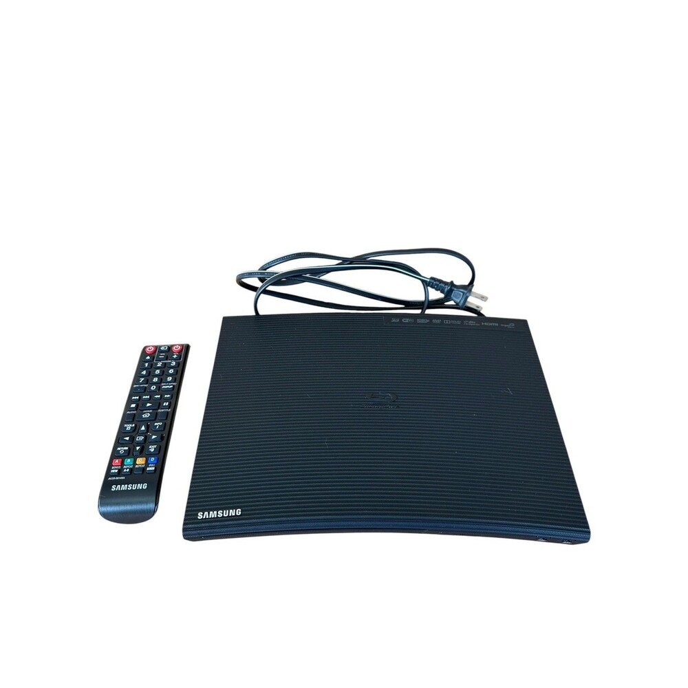 Samsung BD-J5900 3D Blu-Ray Disc DVD Player Wi-Fi 1080p Tested Remote & HDMI